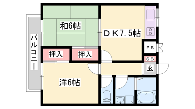 ハイツエスペランサⅡの物件間取画像