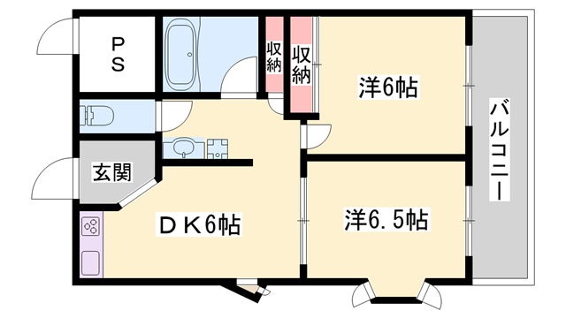 三木グリーンハイツの物件間取画像
