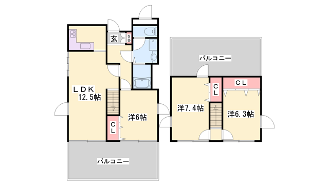 物件間取画像