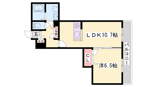 アルベージュ今宿の物件間取画像