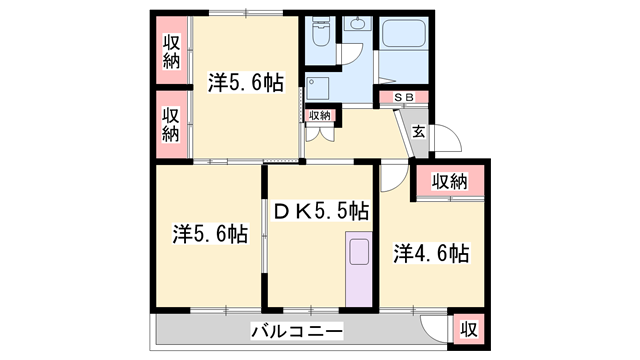 インタービレッジ梅ケ谷の物件間取画像