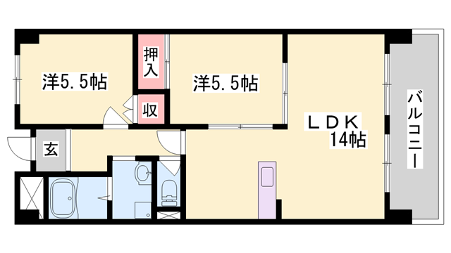 リーベンハイツの物件間取画像