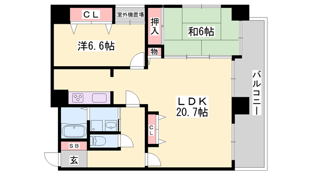 ラシャンス広畑の物件間取画像