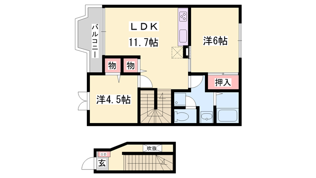 物件間取画像