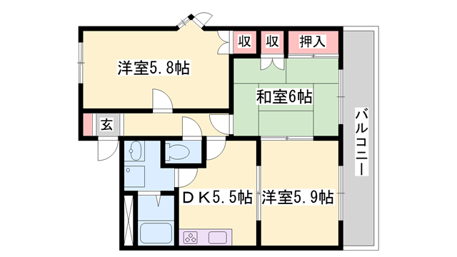 物件間取画像