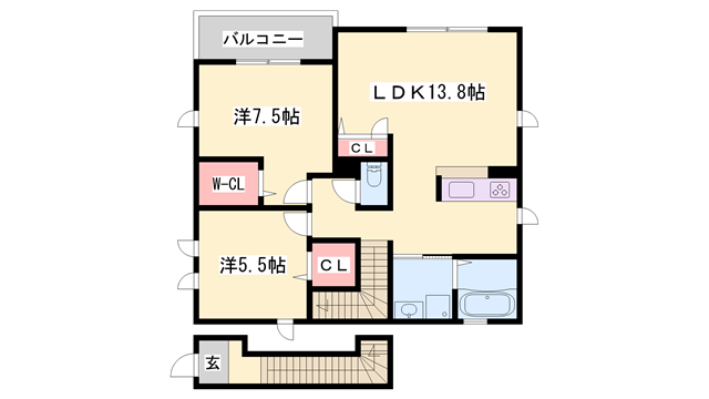 シャーメゾン亀山の物件間取画像