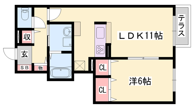 エステート今宿の物件間取画像