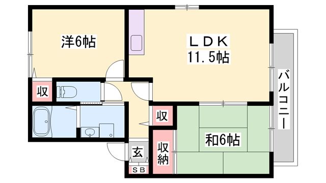 第3山下ハイツの物件間取画像