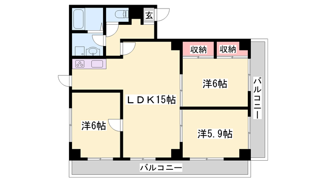 物件間取画像