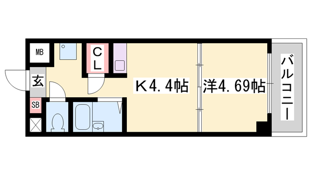 土井ハイツ北条口の物件間取画像