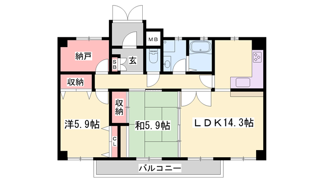 フィールトレインの物件間取画像