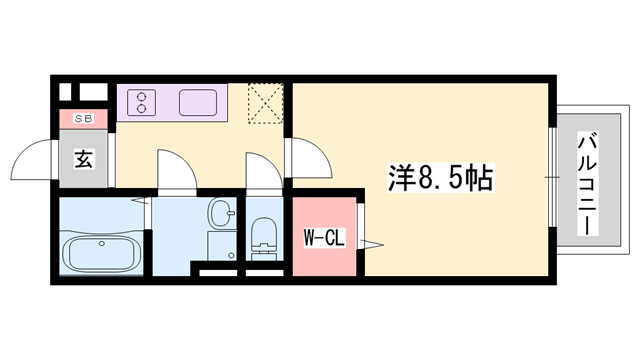 べルクール喜田の物件間取画像