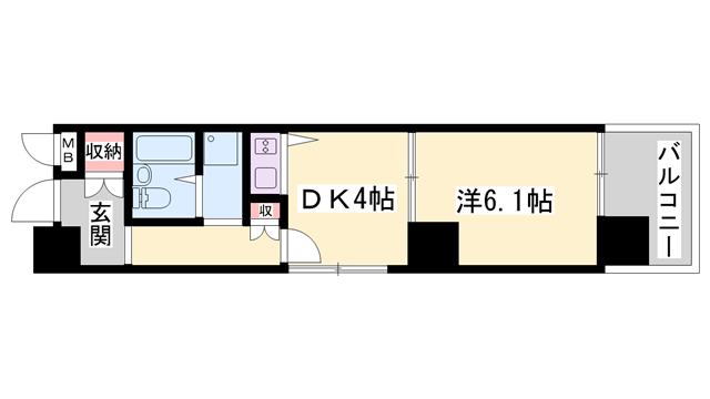 朝日プラザ船場の物件間取画像