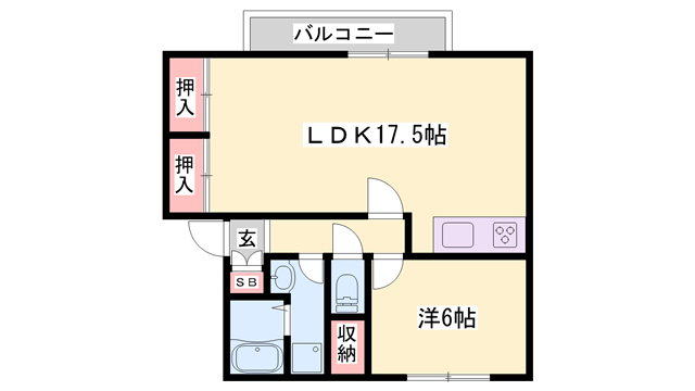 サンリジェール B棟の物件間取画像