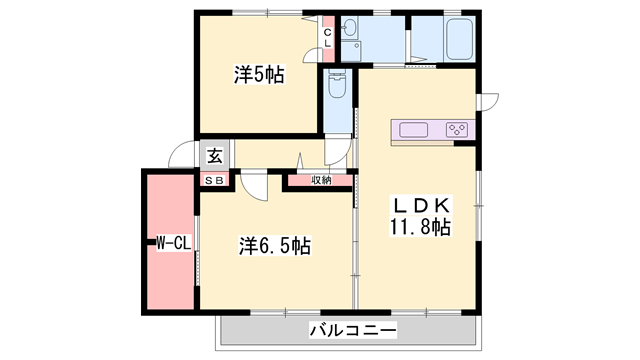 シャーメゾン下河原 A棟の物件間取画像
