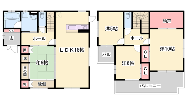 小松町戸建の物件間取画像