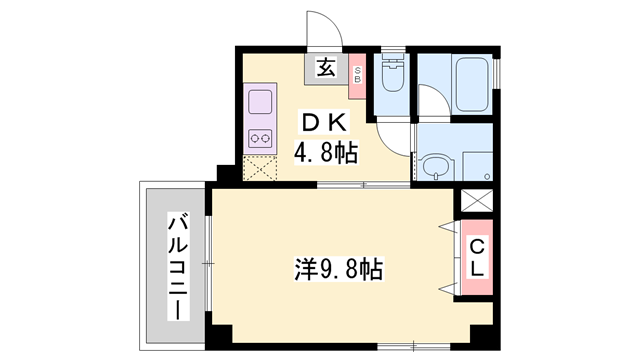 アビックス英賀保駅前の物件間取画像