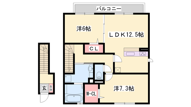 グレイス五軒邸の物件間取画像