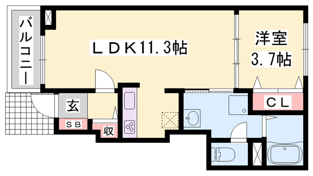 エスペランサⅠの物件間取画像