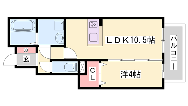 サンサ―ジュ北条の物件間取画像