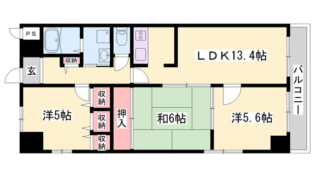 キャッスルコート福崎の物件間取画像