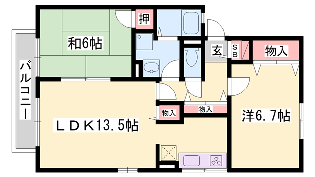 ラ・フォーレ C棟の物件間取画像