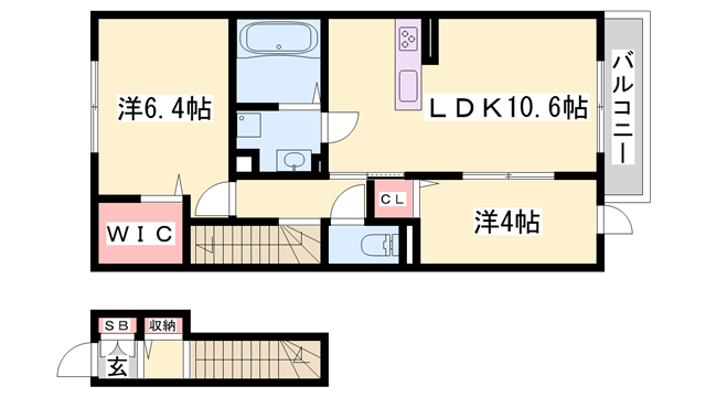 D-room社Ⅱの物件間取画像