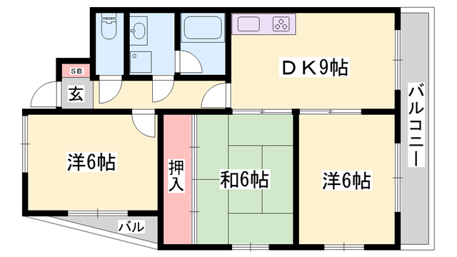 ピュアコート北八代の物件間取画像