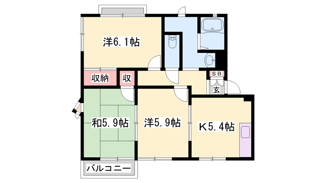 アネックス御立 C棟の物件間取画像
