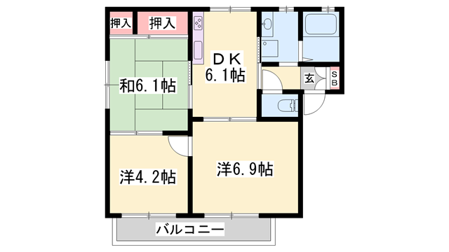 オークタウン書写　C棟の物件間取画像
