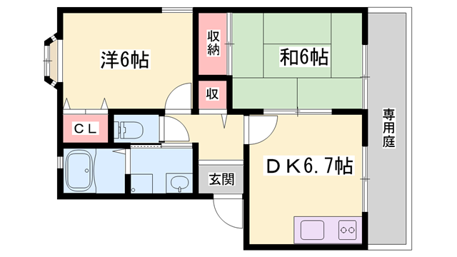ジュネス香呂の物件間取画像
