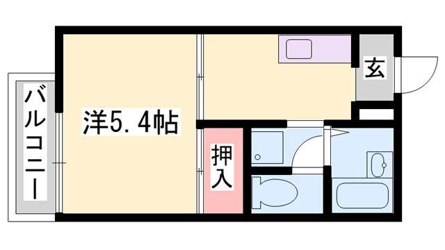 ヴィラカメリアA棟の物件間取画像