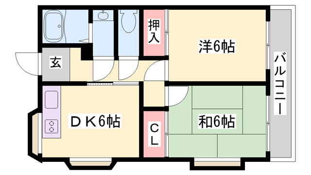 サンハイツ中本町の物件間取画像