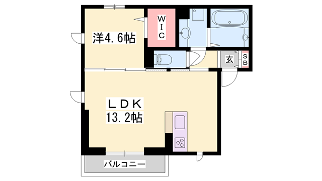 カザ オリーブ WESTの物件間取画像